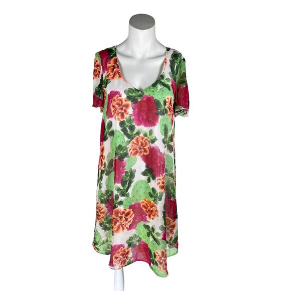 Show Me Your Mumu Stitch Fix Dress Women's Medium Floral Flutter Sleeve - Picture 1 of 6